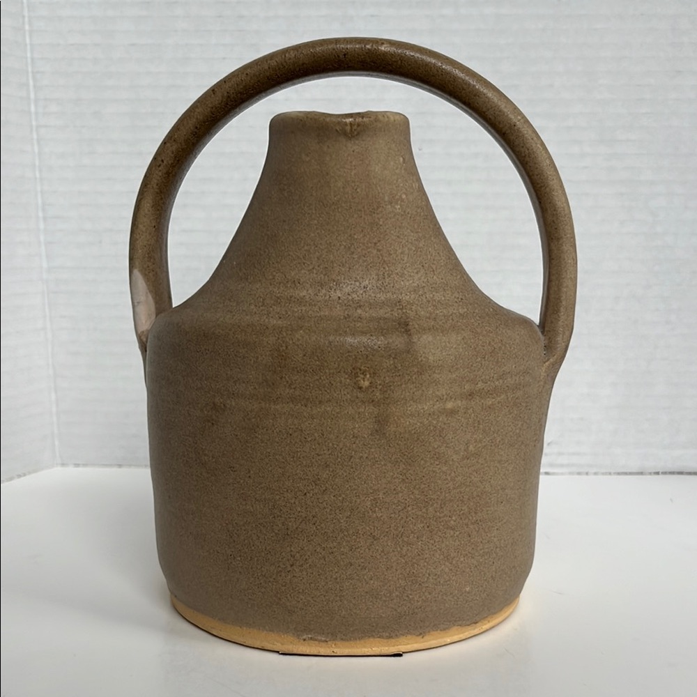 Brown Studio Pottery Ceramic Teapot Creamer Pitcher Made by Rose Minimalist - Picture 2 of 13
